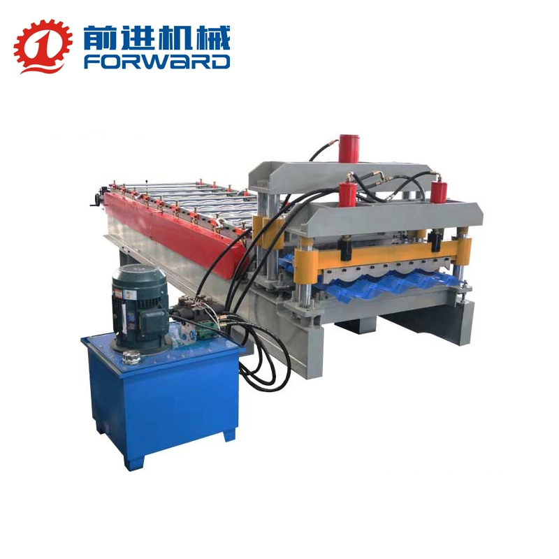 Red Galvanized Metal Iron Steel Roof Tile Roofing Sheets Used Making Machines / Roll Forming Machines Price / Building Material Making Machinery