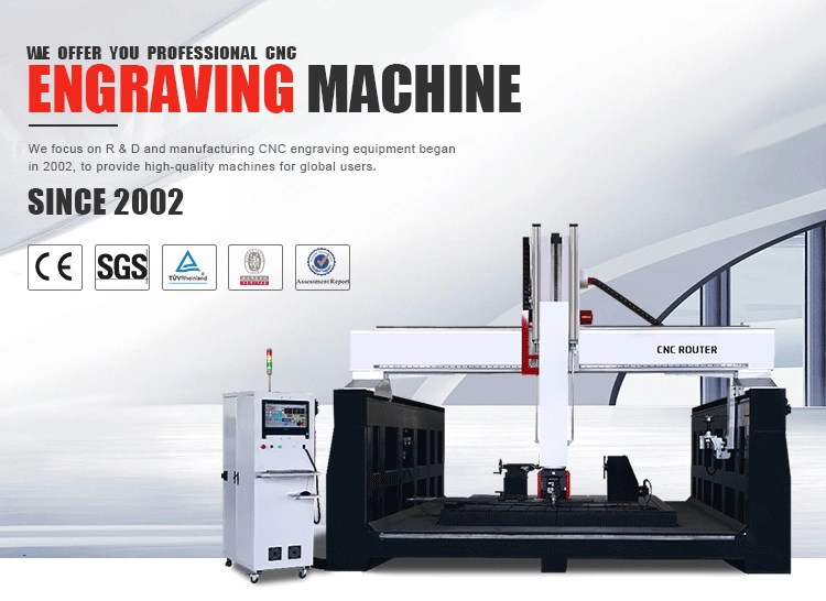 Factory Supply 5 Axis CNC 3D Wood Curving Machine / 5 Axis Wood Carving Machine