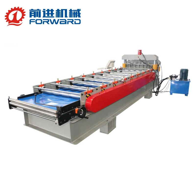Red Galvanized Metal Iron Steel Roof Tile Roofing Sheets Used Making Machines / Roll Forming Machines Price / Building Material Making Machinery