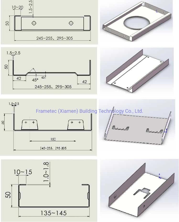 Mf300 Mullti Profiles Light Gauge Steel Frame Roll Forming Machine for Steel Framing Villa